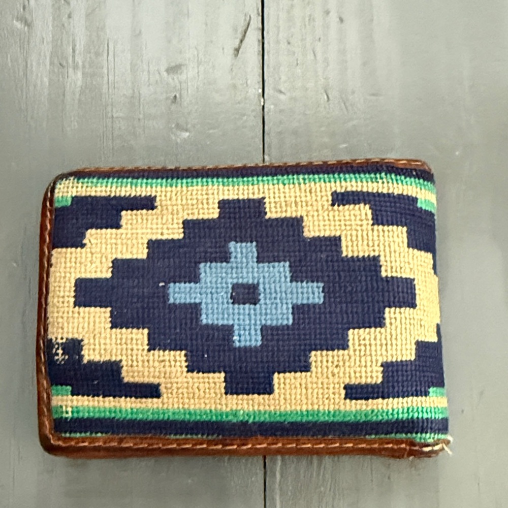 Geometric Patterned Men's Wallet - Picture 2 of 4